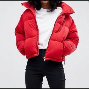 Red Puffer/Bomber Jacket